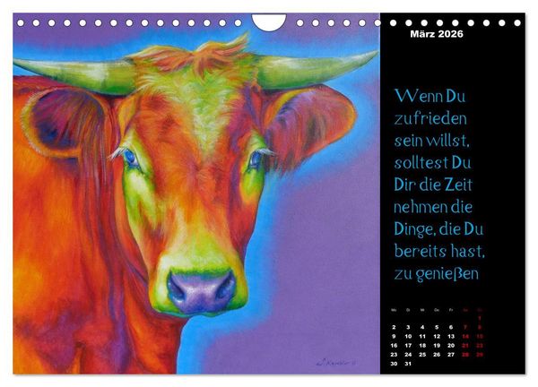 Produktbild: Die Botschaft der Krafttiere (Wandkalender 2026 DIN A4 quer), CALVENDO Monatskalender