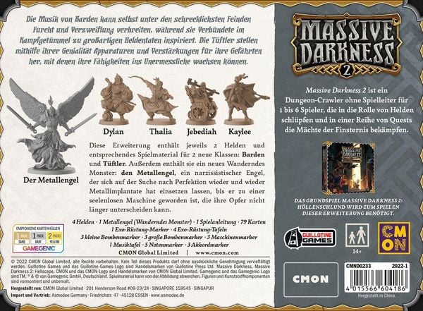 Produktbild: Massive Darkness 2 - Barden & T&uuml;ftler gegen den Metallengel