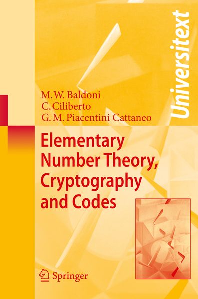 Produktbild: Elementary Number Theory, Cryptography and Codes