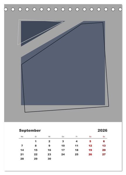Produktbild: GeoArt - geometrische Formen (Tischkalender 2026 DIN A5 hoch), CALVENDO Monatskalender