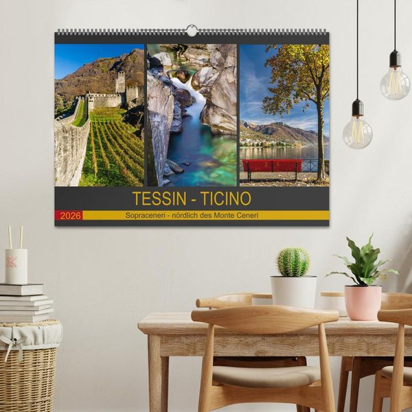 Produktbild: Tessin - Ticino (Wandkalender 2026 DIN A2 quer), CALVENDO Monatskalender