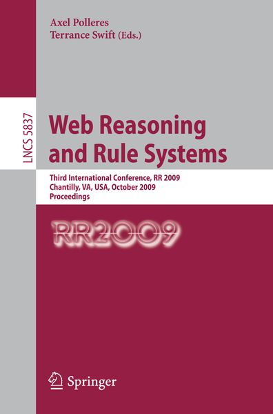 Produktbild: Web Reasoning and Rule Systems