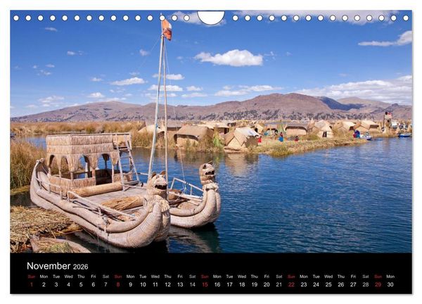Produktbild: Peru - from the Andes to the Amazon / UK-Version (Wall Calendar 2026 DIN A4 landscape), CALVENDO 12 Month Wall Calendar