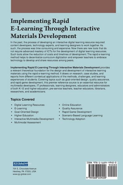 Produktbild: Implementing Rapid E-Learning Through Interactive Materials Development
