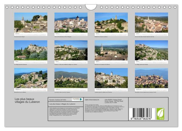 Produktbild: Les plus beaux villages du Luberon (Calendrier mural 2026 DIN A4 vertical), CALVENDO calendrier mensuel
