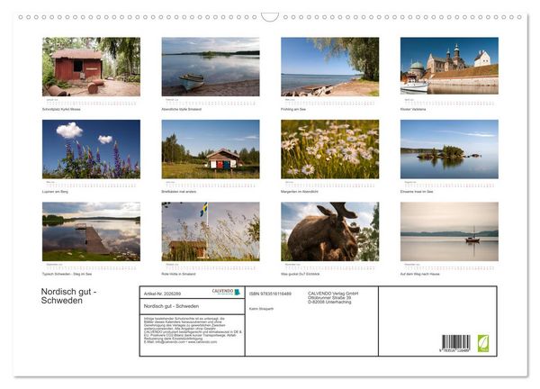 Produktbild: Nordisch gut - Schweden (Wandkalender 2026 DIN A2 quer), CALVENDO Monatskalender