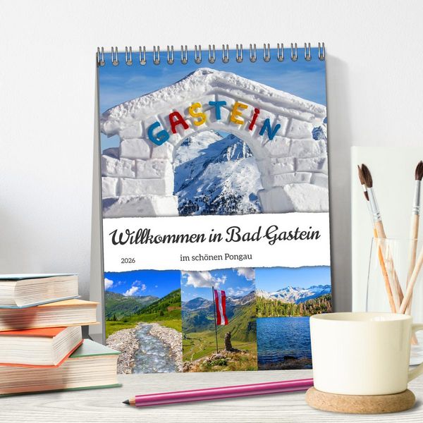 Produktbild: Willkommen in Bad Gastein (Tischkalender 2026 DIN A5 hoch), CALVENDO Monatskalender