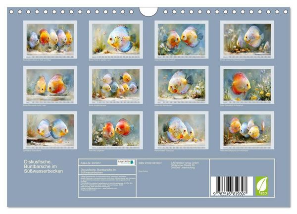 Produktbild: Diskusfische. Buntbarsche im S&uuml;&szlig;wasserbecken (Wandkalender 2027 DIN A4 quer), CALVENDO Monatskalender