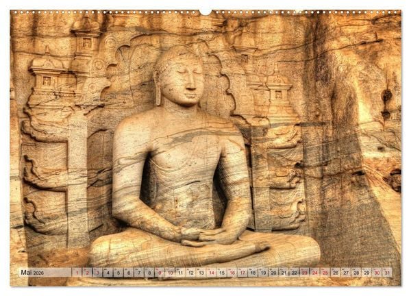 Produktbild: Sri Lanka - Tempel, Tee und Elefanten (hochwertiger Premium Wandkalender 2026 DIN A2 quer), Kunstdruck in Hochglanz