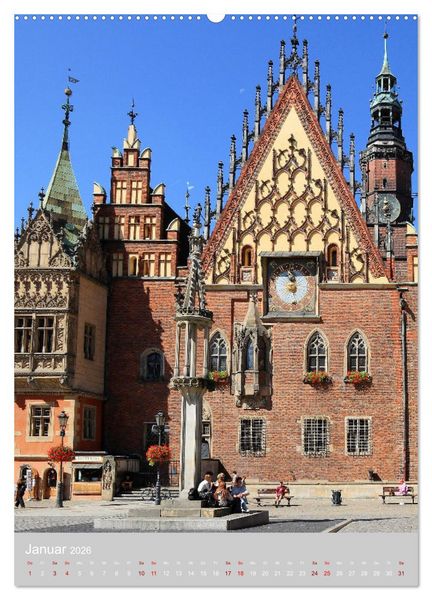 Produktbild: Breslau - Historische Mitte und Dominsel (hochwertiger Premium Wandkalender 2026 DIN A2 hoch), Kunstdruck in Hochglanz