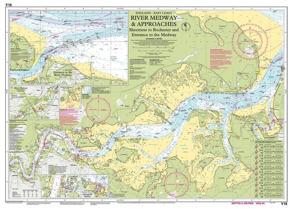 Produktbild: Y18 The River Medway and Approaches, Imray Chart