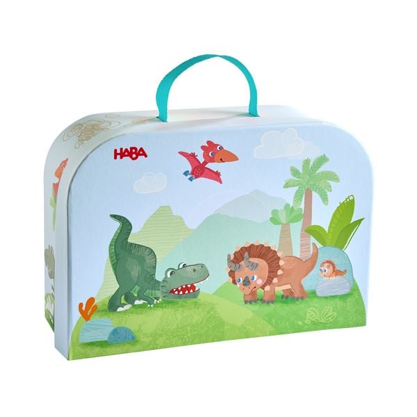 Produktbild: HABA 2014170001 - Spielwelt im Koffer, Dinosaurier Spielkoffer mit 6 Spielfiguren, L&auml;nge: 25 cm