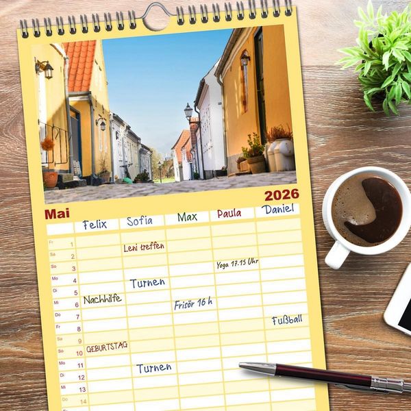 Produktbild: Familienplaner 2026 - Westj&uuml;tland - D&auml;nemarks Westen erleben mit 5 Spalten (Wandkalender, 21 x 45 cm) CALVENDO