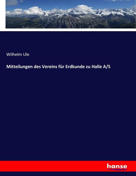 Produktbild: Mitteilungen des Vereins f&uuml;r Erdkunde zu Halle A/S