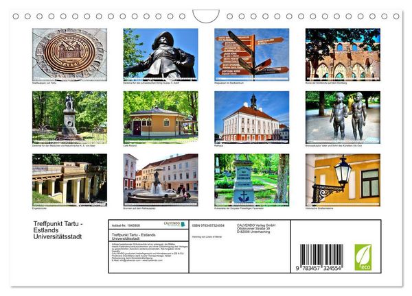 Produktbild: Treffpunkt Tartu - Estlands Universit&auml;tsstadt (Wandkalender 2026 DIN A4 quer), CALVENDO Monatskalender