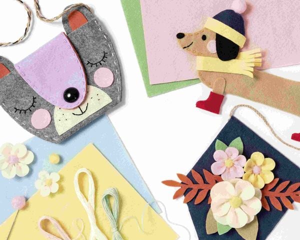 Produktbild: Folia  Filz Bastel Box Rainbow Edition, 36-teilig