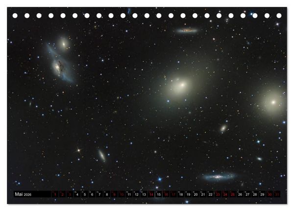 Produktbild: Galaxien des Nordhimmels (Tischkalender 2026 DIN A5 quer), CALVENDO Monatskalender