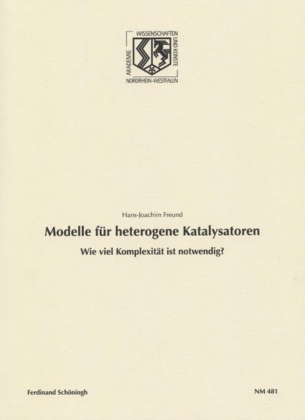 Produktbild: Modelle f&uuml;r heterogene Katalysatoren