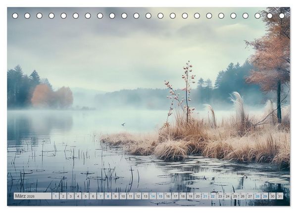 Produktbild: Magische Nebelmomente (Tischkalender 2026 DIN A5 quer), CALVENDO Monatskalender