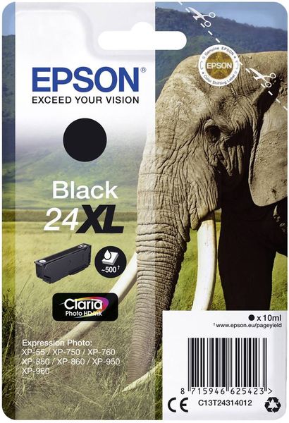 Epson Druckerpatrone T2431, 24XL Original Schwarz C13T24314012