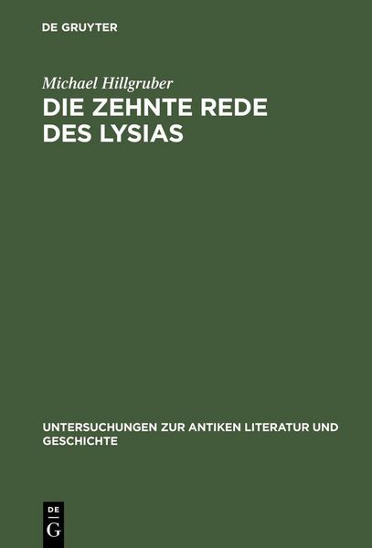 Produktbild: Die zehnte Rede des Lysias
