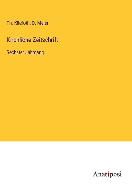 Produktbild: Kirchliche Zeitschrift