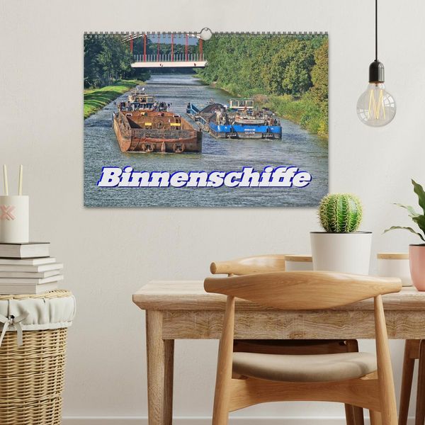 Produktbild: Binnenschiffe (Wandkalender 2026 DIN A3 quer), CALVENDO Monatskalender