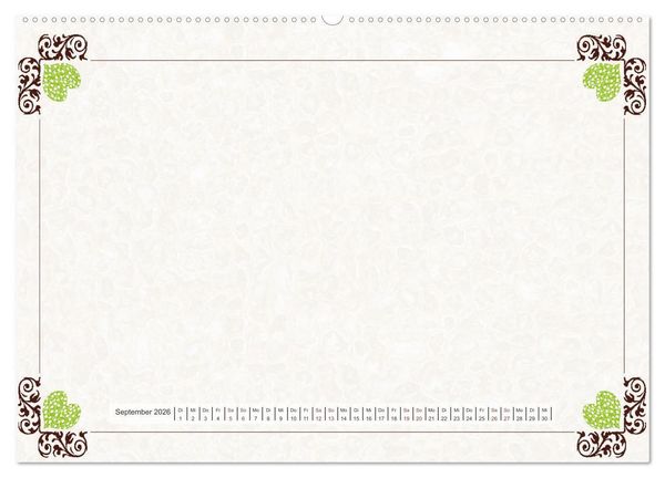 Produktbild: Bastelkalender Nostalgie-Rahmen 2026 (hochwertiger Premium Wandkalender 2026 DIN A2 quer), Kunstdruck in Hochglanz