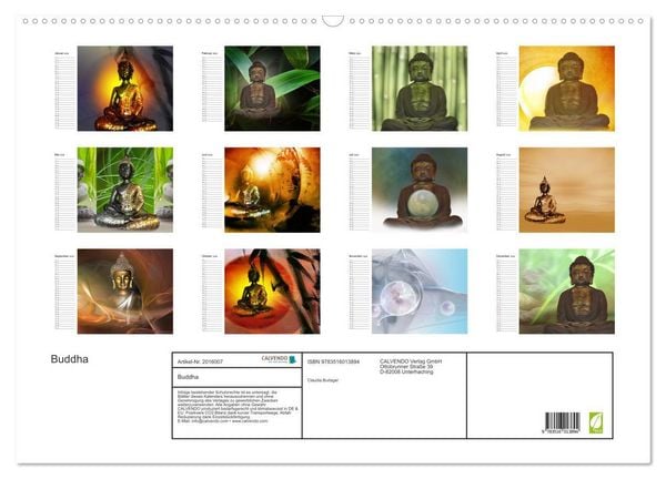 Produktbild: Buddha (Wandkalender 2026 DIN A2 quer), CALVENDO Monatskalender
