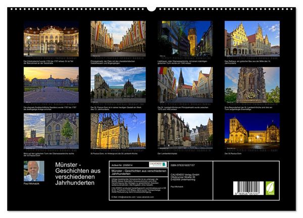Produktbild: M&uuml;nster - Geschichten aus verschiedenen Jahrhunderten (hochwertiger Premium Wandkalender 2026 DIN A2 quer), Kunstdruck in Hochglanz