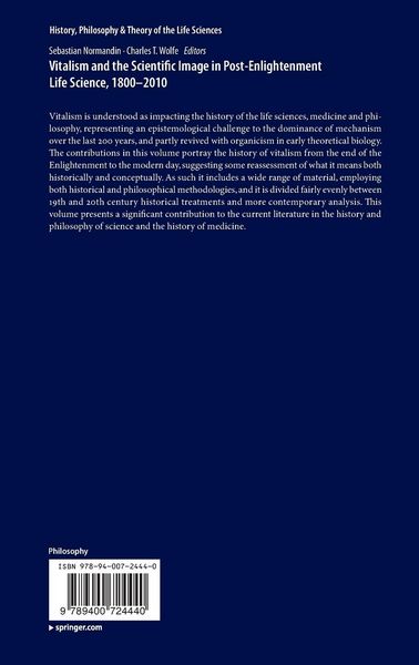 Produktbild: Vitalism and the Scientific Image in Post-Enlightenment Life Science, 1800-2010