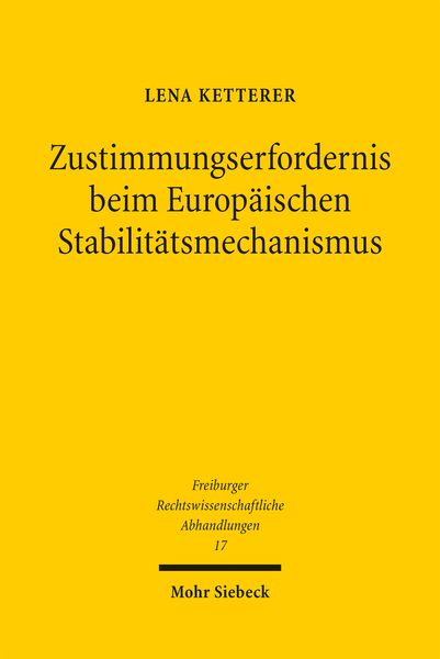 Produktbild: Zustimmungserfordernis beim Europ&auml;ischen Stabilit&auml;tsmechanismus