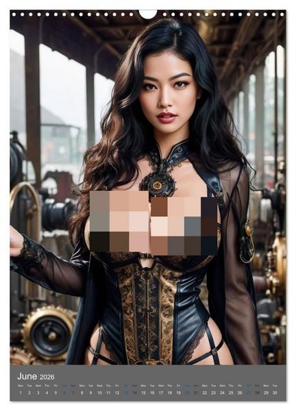 Produktbild: Seductive steampunk divas (Wall Calendar 2026 DIN A3 portrait), CALVENDO 12 Month Wall Calendar