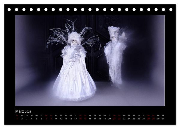 Produktbild: Venezianischer Karneval (Tischkalender 2026 DIN A5 quer), CALVENDO Monatskalender