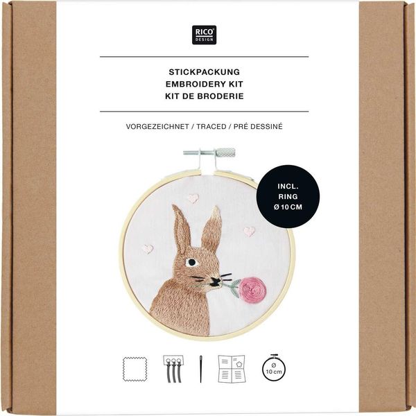 Produktbild: Stickpackung Vorgezeichnet,Hase, &Oslash;10cm