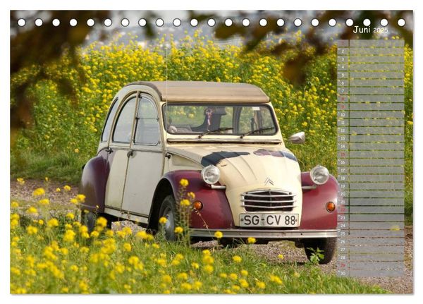 Produktbild: Kultautomobil Ente Citro&euml;n 2CV (Tischkalender 2025 DIN A5 quer), CALVENDO Monatskalender