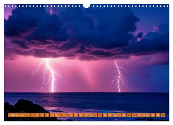 Produktbild: Mega-Blitze (Wandkalender 2026 DIN A3 quer), CALVENDO Monatskalender