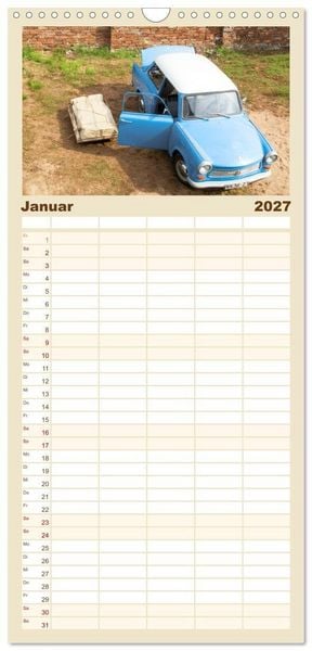 Produktbild: Familienplaner 2027 - Der Stolz vergangener Zeiten mit 5 Spalten (Wandkalender, 21 x 45 cm) CALVENDO