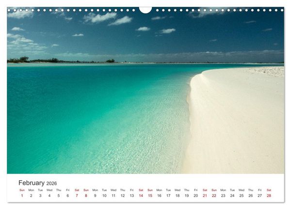 Produktbild: Caribbean beaches and the shades of blue (Wall Calendar 2026 DIN A3 landscape), CALVENDO 12 Month Wall Calendar