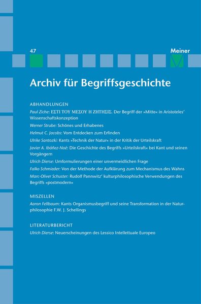 Produktbild: Archiv f&uuml;r Begriffsgeschichte. Band 47