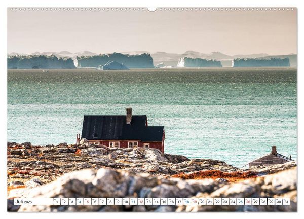 Produktbild: Scoresbysund - Sommer im gr&ouml;&szlig;ten und l&auml;ngsten Fjordsystem der Welt (Wandkalender 2026 DIN A2 quer), CALVENDO Monatskalender
