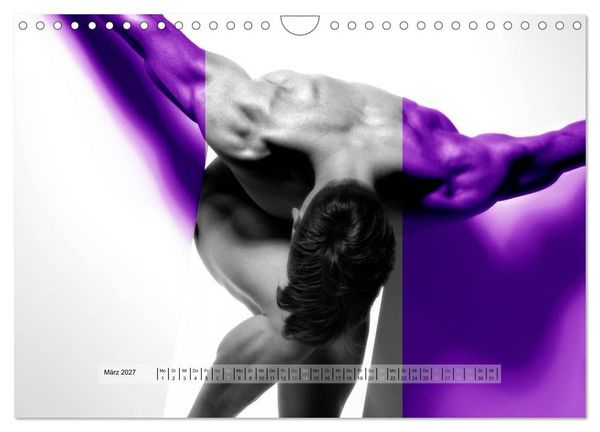 Produktbild: Naked men behind the colors &ndash; &Auml;sthetische Aktfotografien (Wandkalender 2027 DIN A4 quer), CALVENDO Monatskalender