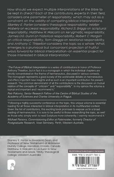 Produktbild: The Future of Biblical Interpretation
