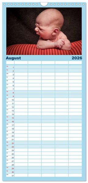 Produktbild: Familienplaner 2026 - Baby - s&uuml;&szlig;e Tr&auml;ume mit 5 Spalten (Wandkalender, 21 x 45 cm) CALVENDO