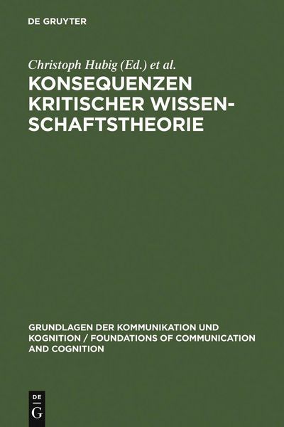 Produktbild: Konsequenzen kritischer Wissenschaftstheorie