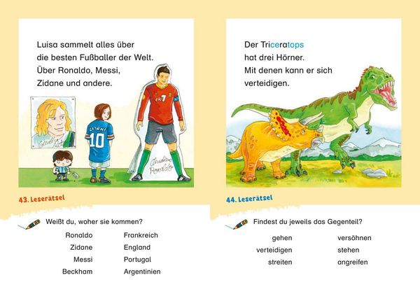 Produktbild: Duden Leseprofi &ndash; Coole Leser&auml;tsel zum Schulstart &ndash; Dinos und Fu&szlig;ball, 1. Klasse
