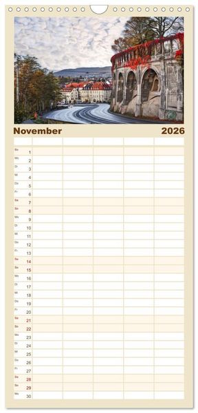 Produktbild: Familienplaner 2026 - Kassel begeistert mit 5 Spalten (Wandkalender, 21 x 45 cm) CALVENDO