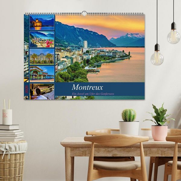 Produktbild: Montreux - ein Juwel am Ufer des Genfersees (Wandkalender 2026 DIN A2 quer), CALVENDO Monatskalender