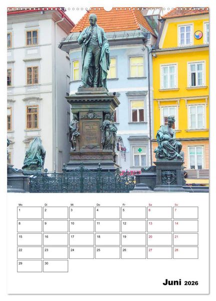 Produktbild: Graz - faszinierende Stadt (hochwertiger Premium Wandkalender 2026 DIN A2 hoch), Kunstdruck in Hochglanz