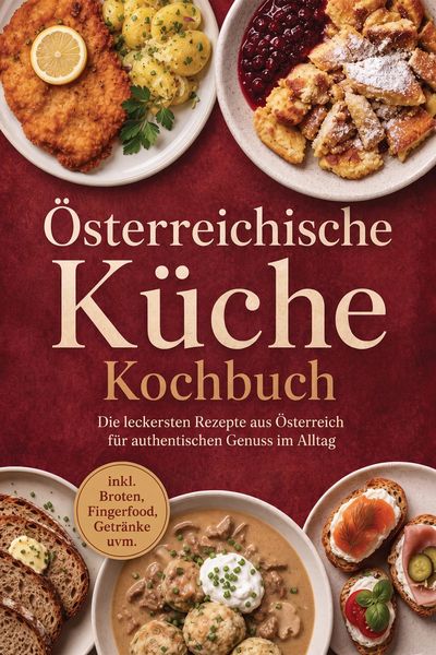 Produktbild: &Ouml;sterreichische K&uuml;che Kochbuch: Die leckersten Rezepte aus &Ouml;sterreich f&uuml;r authentischen Genuss im Alltag - inkl. Broten, Fingerfood, Getr&auml;nke uvm.